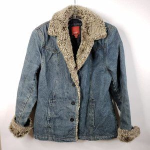 Esprit Womens Blue Denim Winter Jacket Size M